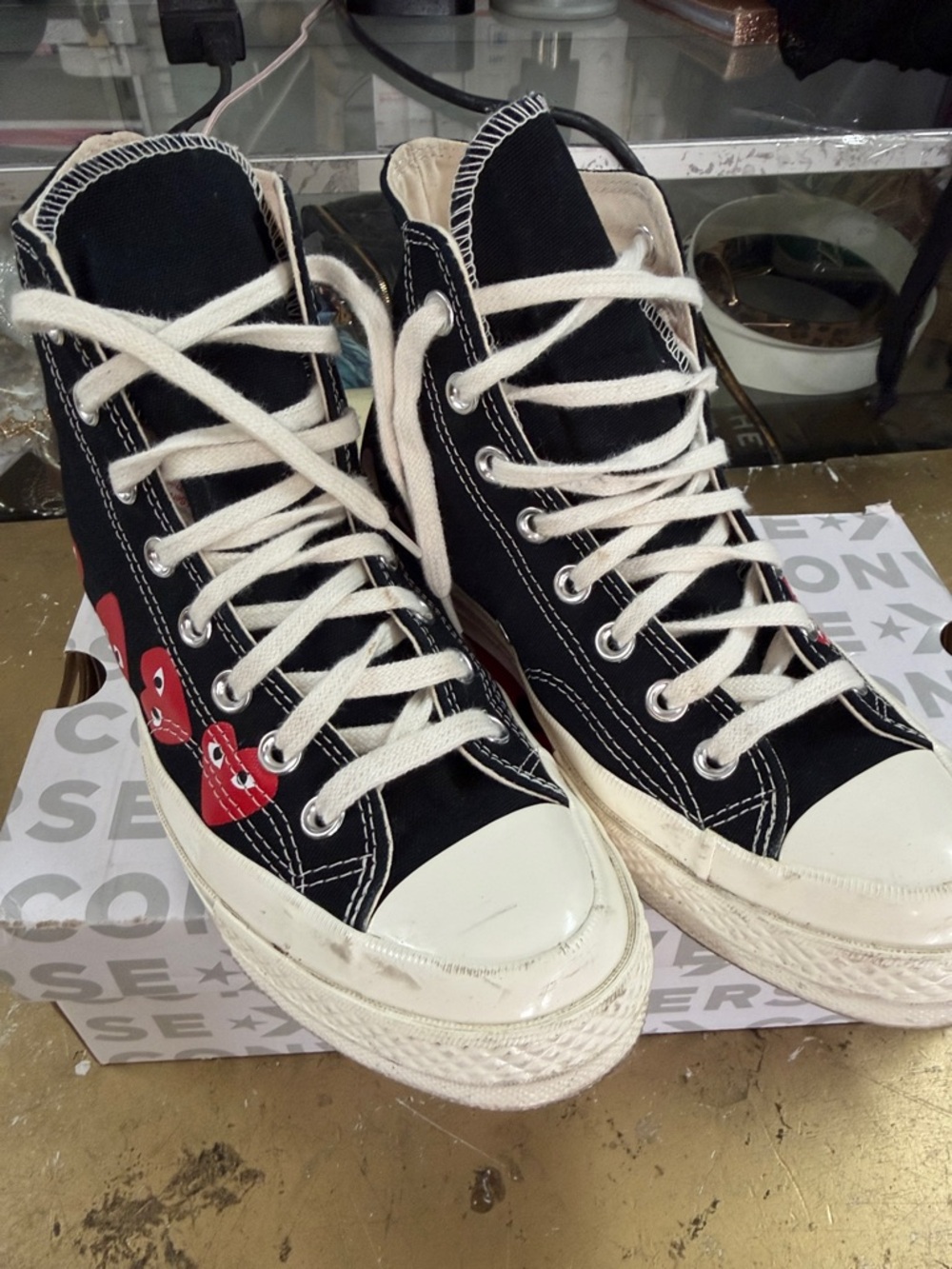 Converse x Comme des Garçons PLAY Box with Red Heart Graphic